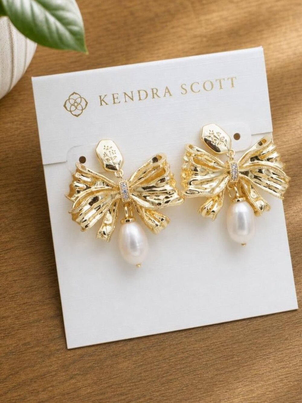 Kendra Scott x LoveShackFancy Pearl Bow Earrings
